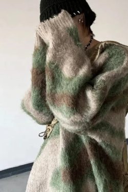 Colorful Patterned Knitted Sweater