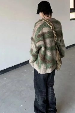 Colorful Patterned Knitted Sweater