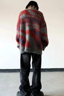 Colorful Patterned Knitted Sweater