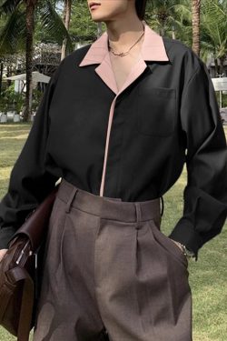 Contrast Collar Shirt