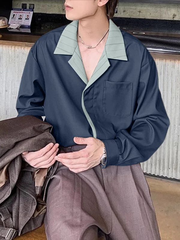 Contrast Collar Shirt