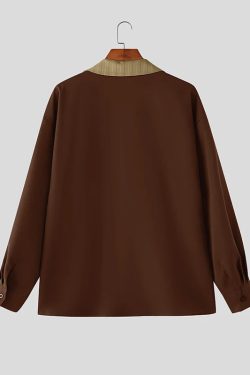 Contrast Collar Shirt