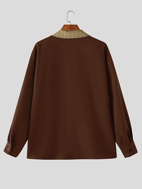 Contrast Collar Shirt