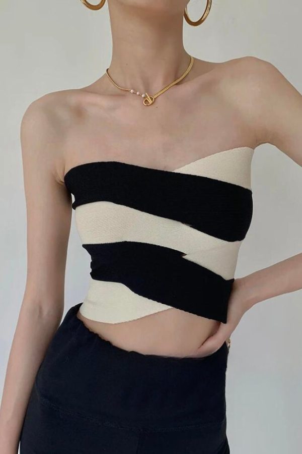 Contrast Color Tube Top