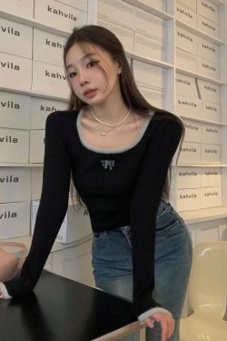 Coquette Bow Fluffy Neck Top