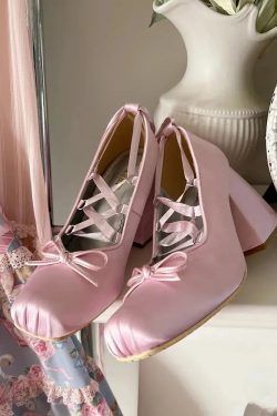 Coquette Bow Lace Up High Heels
