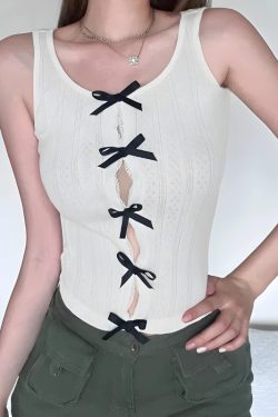 Coquette Bow Pointelle Top