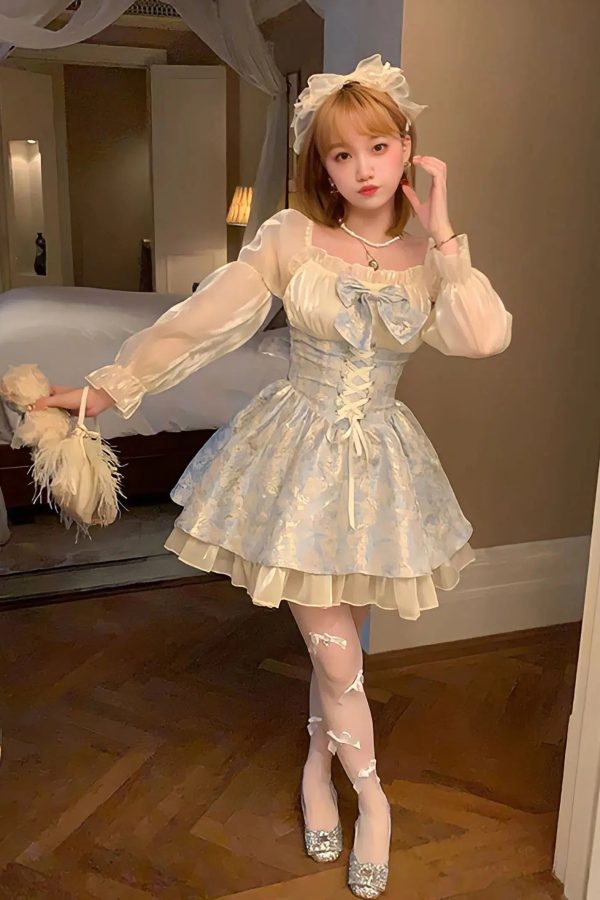 Coquette Bow Princess Mini Dress