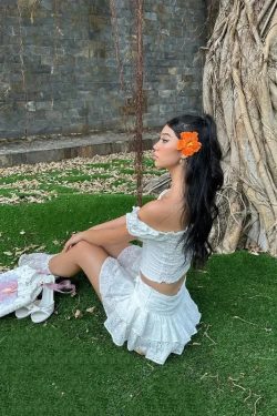 Coquette Broderie Anglaise Top & Mini Skirt Two Piece Set