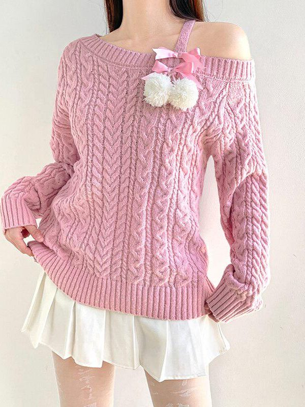 Coquette Cut-Out Knit Sweater