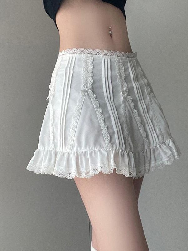 Coquette Frill Hem Mini Skirt