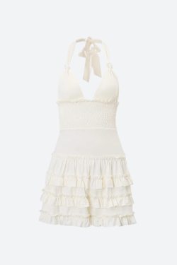 Coquette Halter Neck Mini Dress