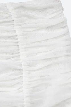 Coquette Lace Top & Ruched Mini Skirt Two Piece Set