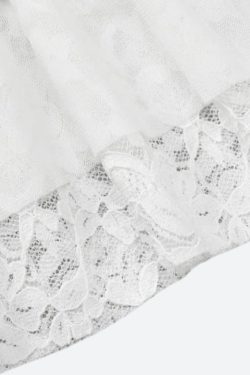 Coquette Lace Top & Ruched Mini Skirt Two Piece Set