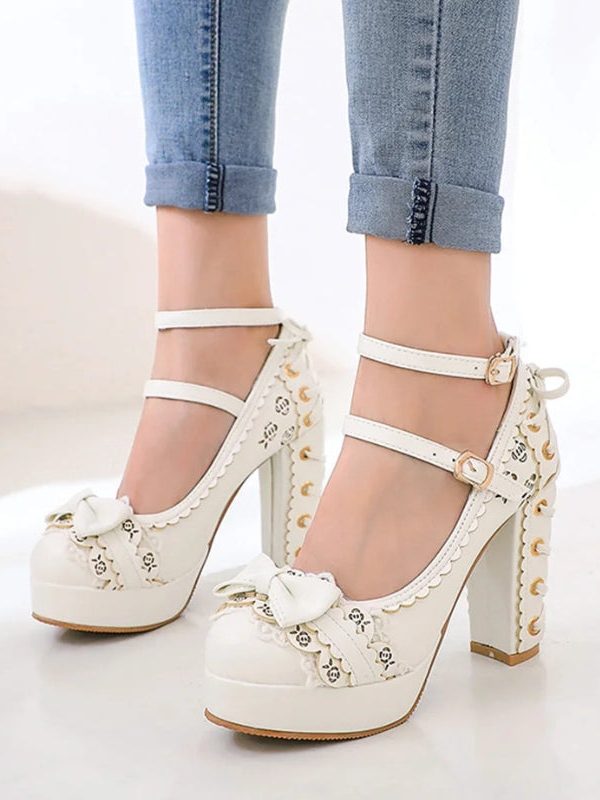 Coquette Lace Up High Heels