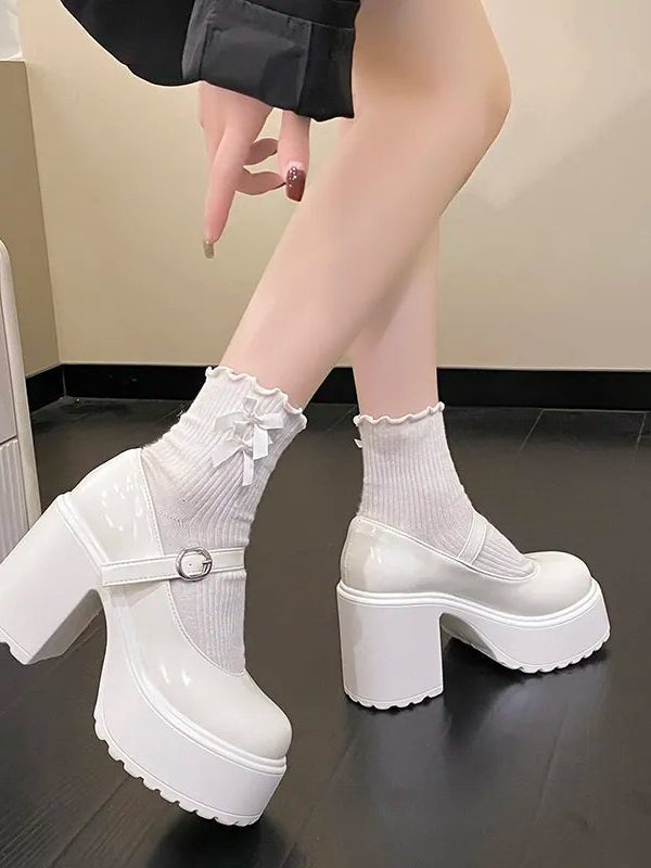 Coquette Platform Chunky Mary Jane Shoes