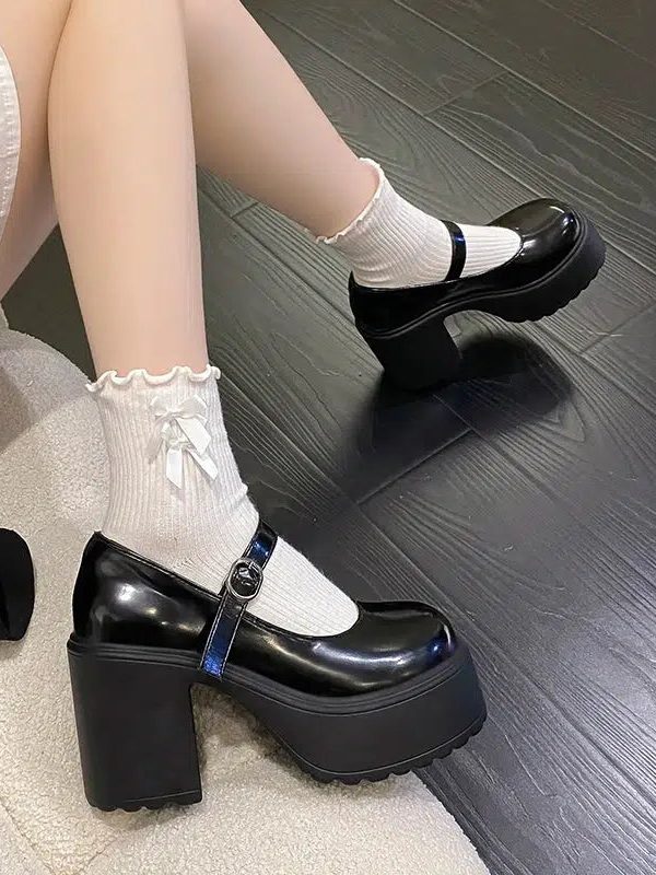 Coquette Platform Chunky Mary Jane Shoes