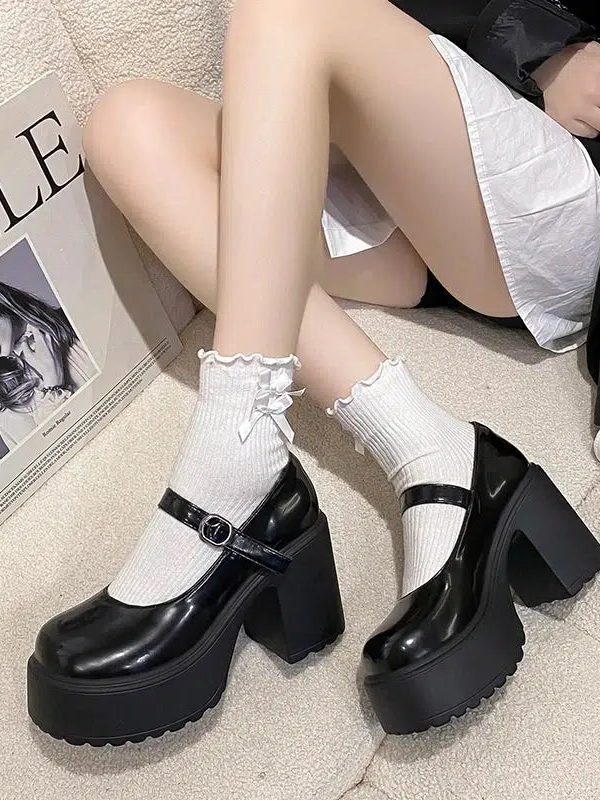 Coquette Platform Chunky Mary Jane Shoes