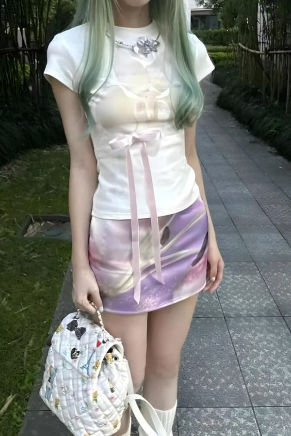 Coquette Ribbon Layered Top