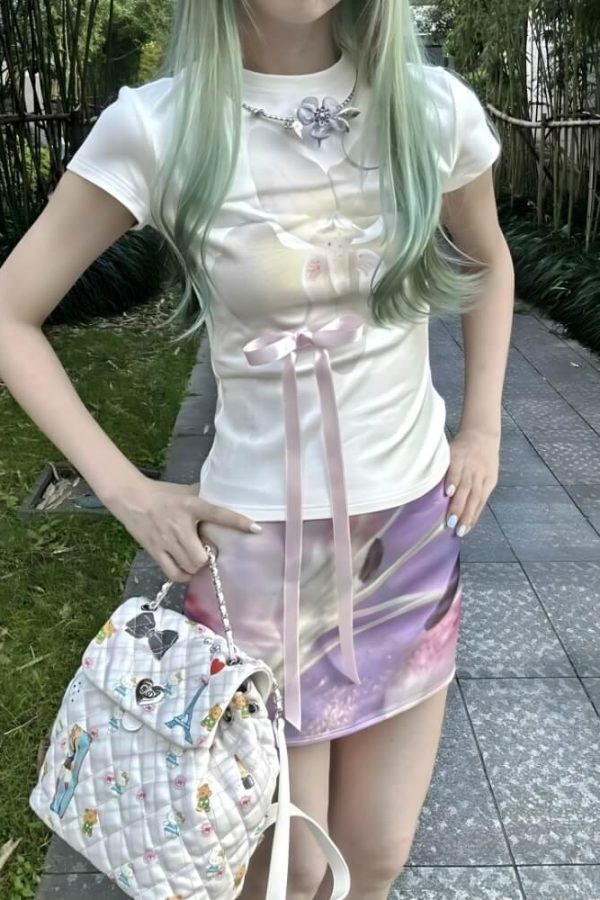 Coquette Ribbon Layered Top