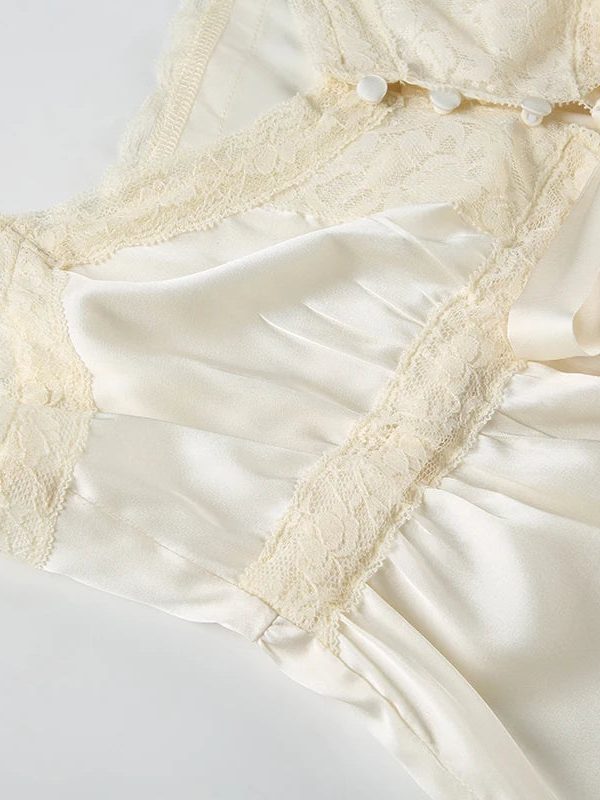 Coquette Split Front Lace Top