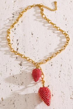 Coquette Strawberry Necklace