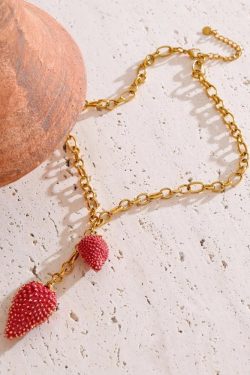 Coquette Strawberry Necklace