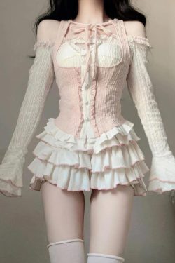 Coquette Top & Mini Skirt Two Piece Set