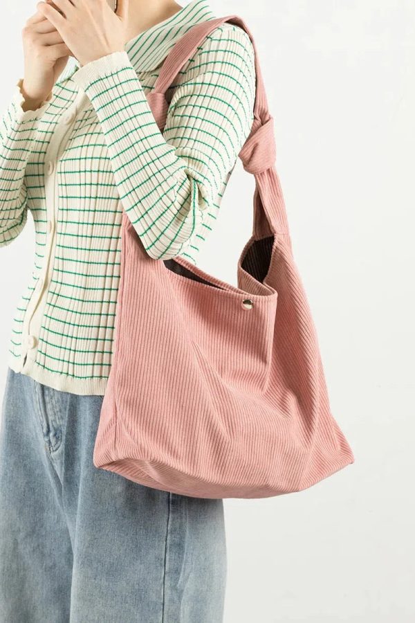 Corduroy Hobo Shoulder Bag
