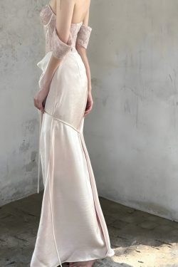 Corset Satin Maxi Dress