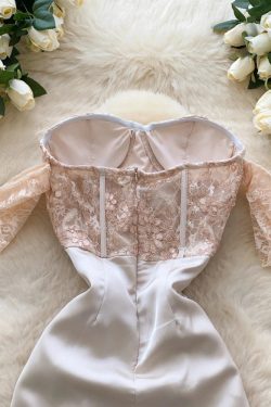 Corset Satin Maxi Dress