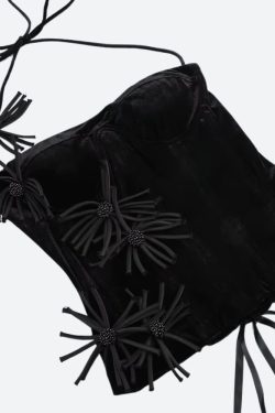 Corset Top & Ruffled Mini Skirt Two Piece Set