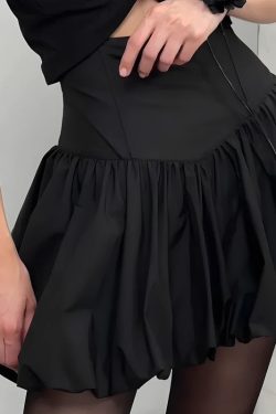 Corset Waist Bubble Mini Skirt