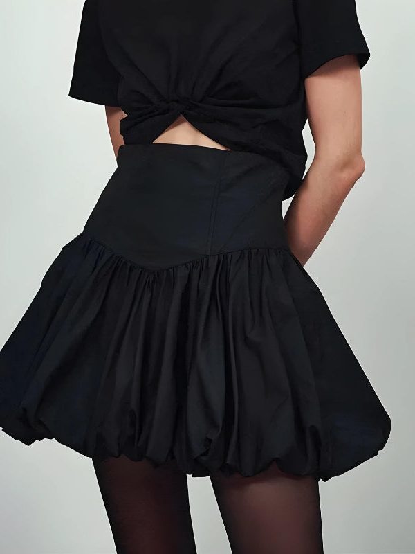 Corset Waist Bubble Mini Skirt