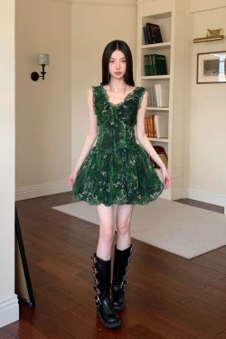 Cottagecore Bubble Tulle Mini Dress