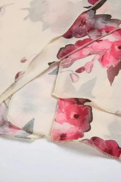 Cottagecore Floral Layered Midi Skirt