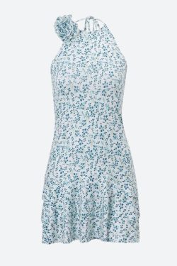 Cottagecore Floral Ruffled Mini Dress