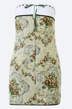 Cottagecore Floral Tube Mini Dress