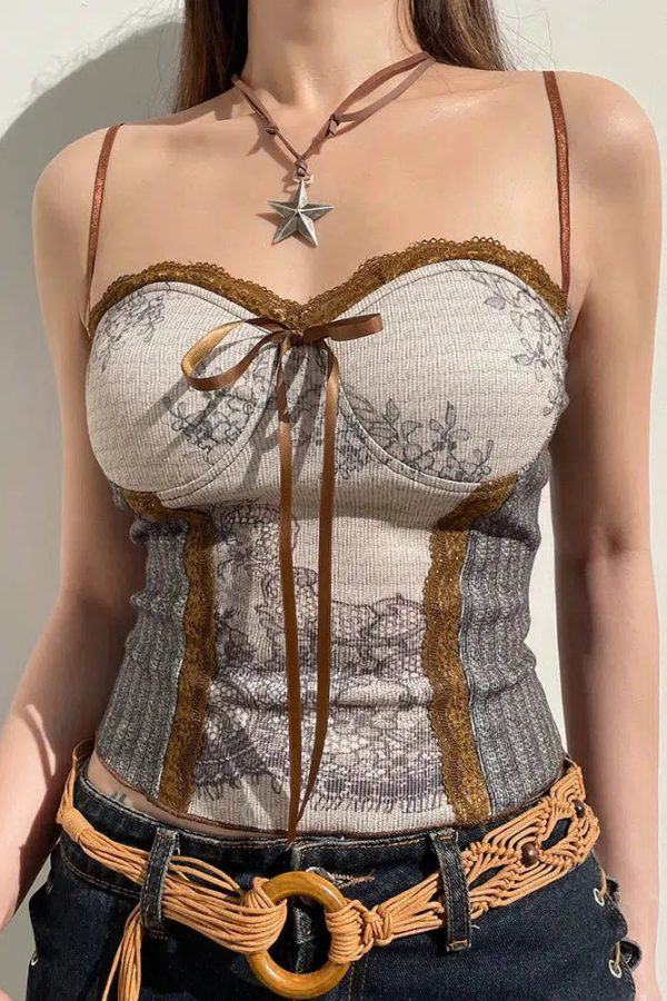 Cottagecore Lace Bow Top