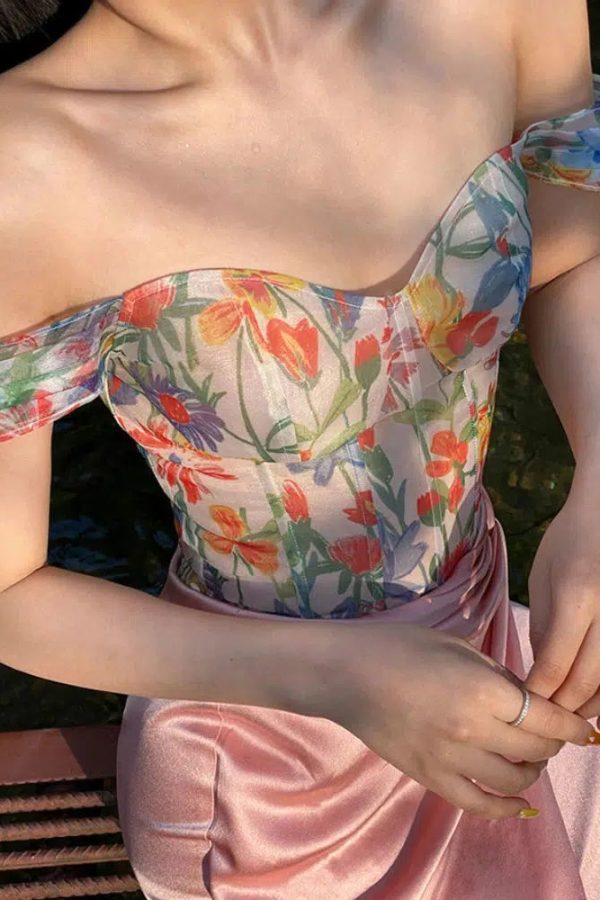 Cottagecore Spring Flowers Corset Top