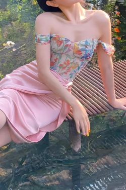 Cottagecore Spring Flowers Corset Top