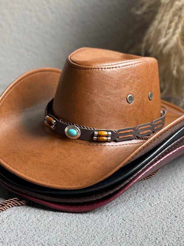 Cowgirl Adjustable Faux Leather Western Hat
