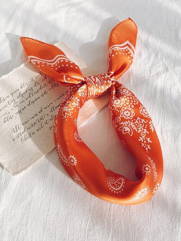 Cowgirl Satin Paisley Bandana