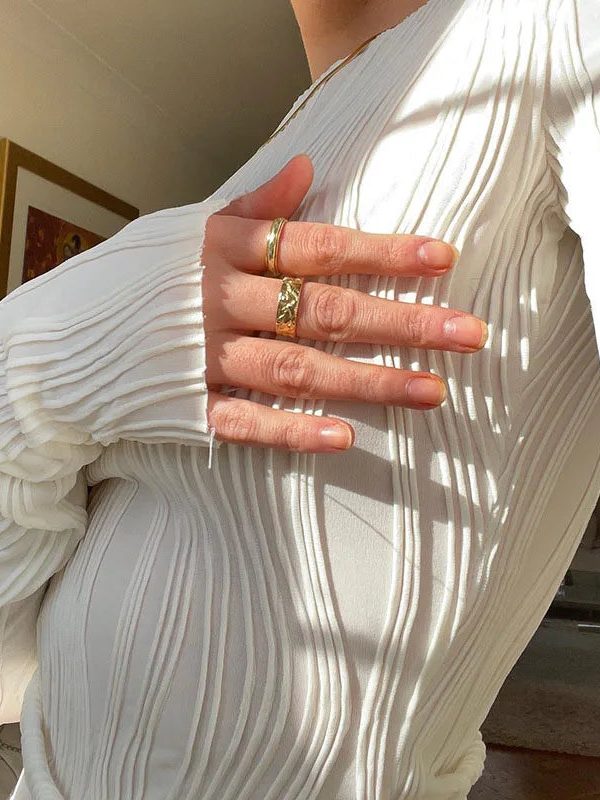 Crinkle Long Sleeve Top