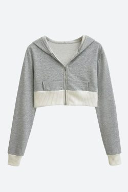 Cropped Hoodie & Mini Skirt Two Piece Set