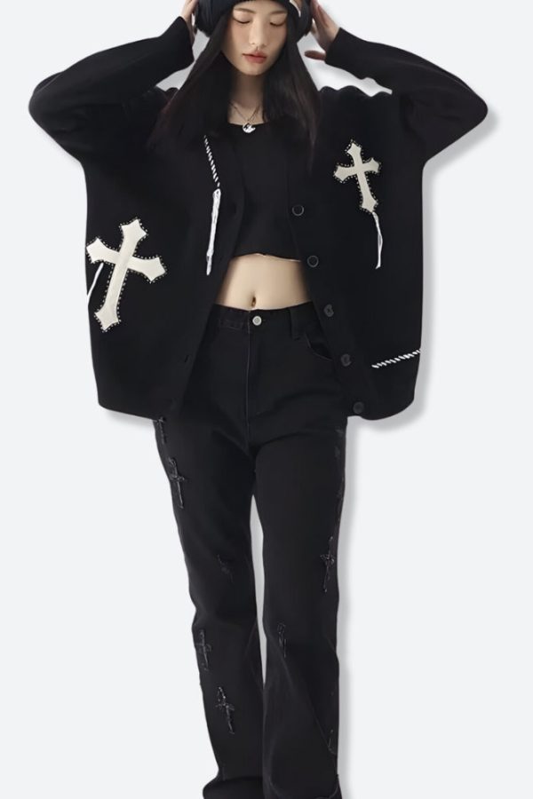 Cross Patch Cardigan