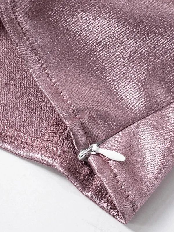 Cut Out Ruffled Halter Neck Top