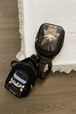 Cute 20cm Doll Ita Bag Transparent Chest Bag