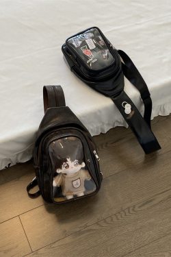 Cute 20cm Doll Ita Bag Transparent Chest Bag