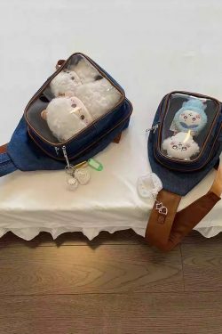 Cute 20cm Doll Ita Bag Transparent Chest Bag